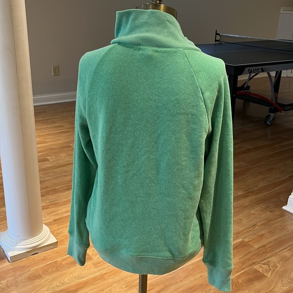 J. Crew Factory button collar pullover sweatshirt in cloudspun fleece green XS - Picture 5 of 9